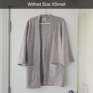 Wilfred light Grey Wool Cardigan